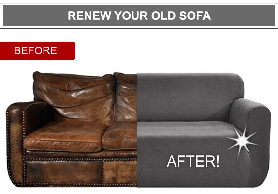 Elastic Sofa Cover (Before & After)